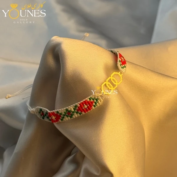 دستبند میوکی شش ضلعی تودرتو طلا